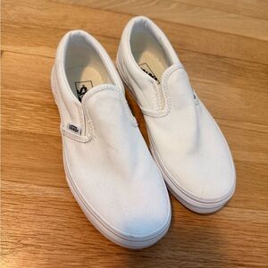 Vans Kids White Slip-On Sneakers